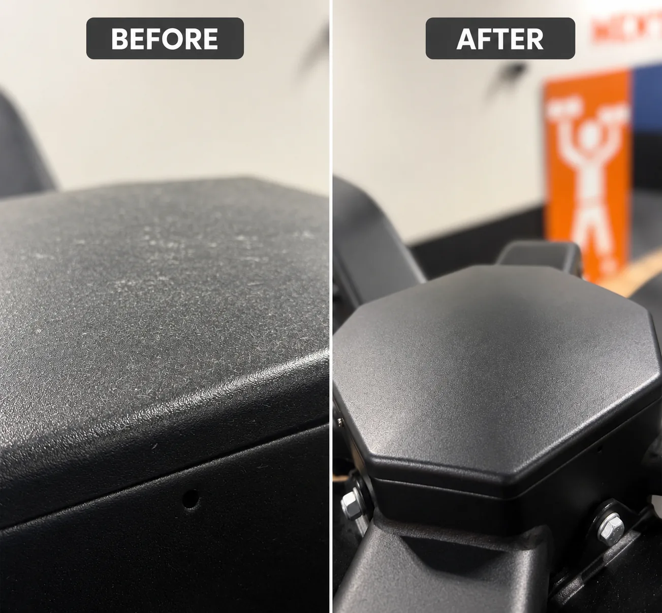 Before and after detail cleaning