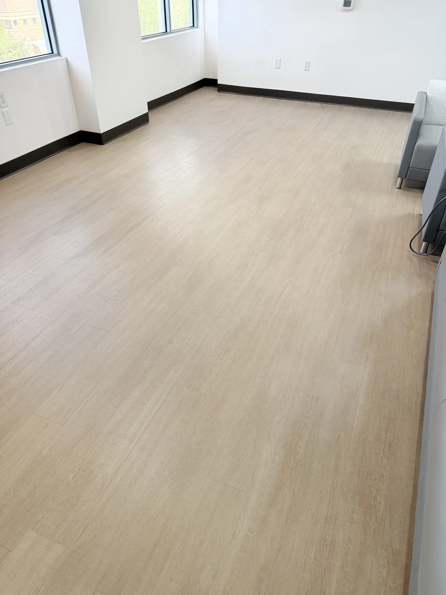 Clean commercial LVT flooring